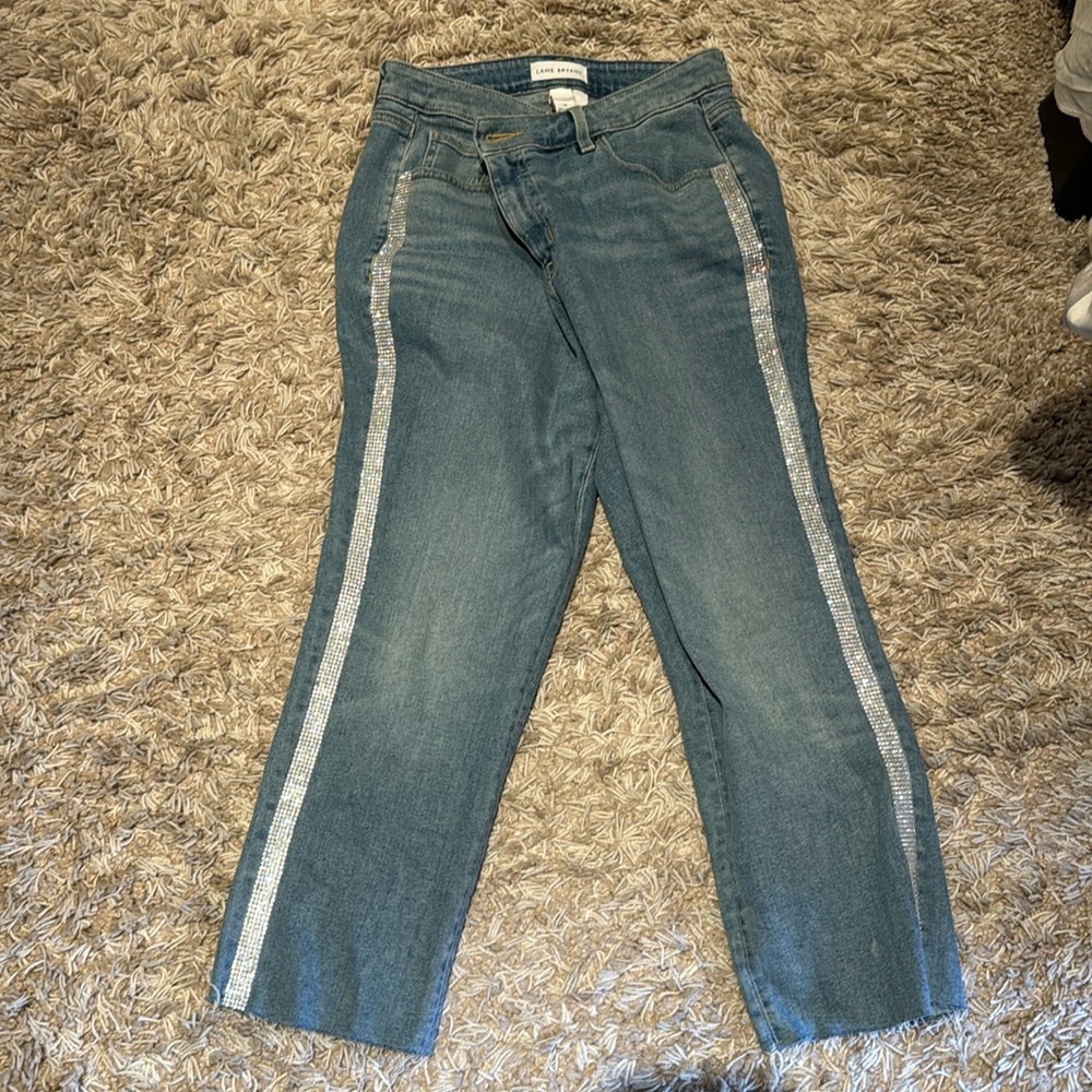 Women Lane Bryant size 14 jeans with rhinestone trim